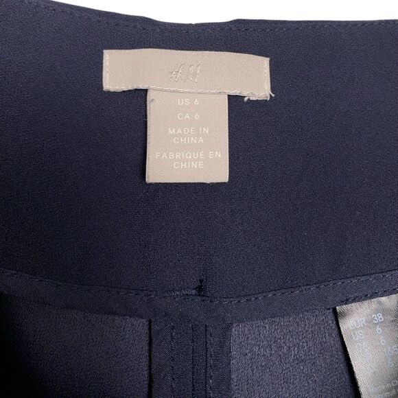 H&M Women's Tailored Blue Ankle Pants - Size US 6 (WP401) - Picture 9 of 9